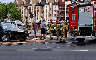 Wypadek w centrum Olsztyna. Kobieta trafiła do szpitala